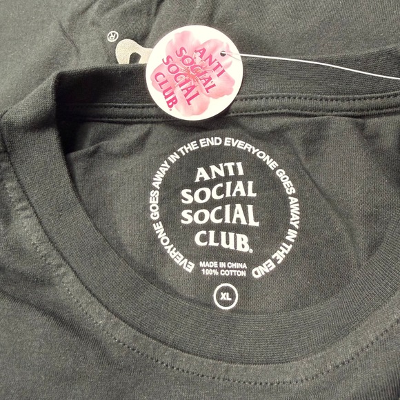 Anti Social Social Club Black Tribal Graphic Long Sleeve T-Shirt Mens XL - Picture 9 of 9